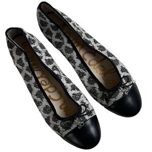 NWT Sam Edelman Sara Sequined Flats Animal Print Size 8